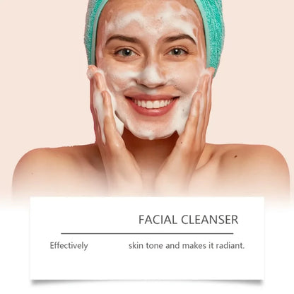 Foam Face Cleanser Deeply Cleansing Kojic Acid Oil Control Blackhead Remover Fade Acne Marks Brighten Skin Turmeric Cleanser